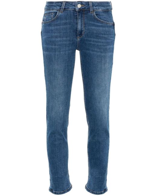 Liu Jo Mid Waist Skinny Jeans in het Blue