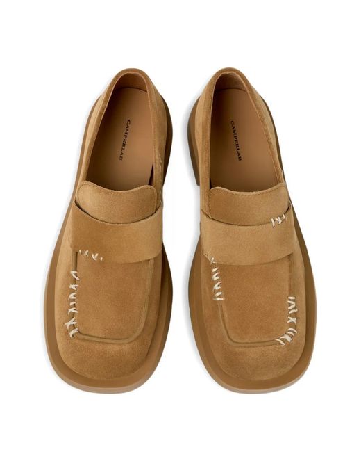 CAMPERLAB White Stitched Loafers