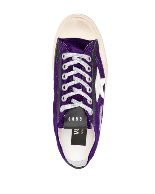 Golden Goose Deluxe Brand V-star Fluwelen Sneakers in het Purple
