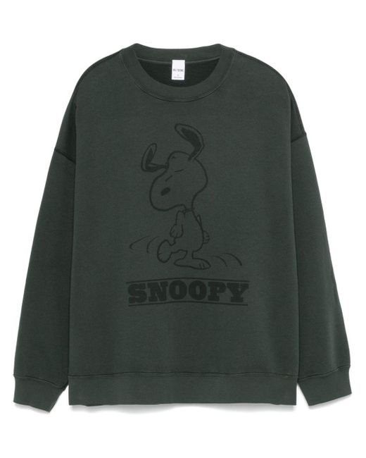 Re/done Green Snoopy Dancing Sweatshirt