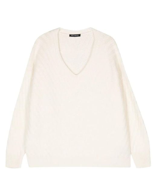 Iris Von Arnim White Canton Sweater