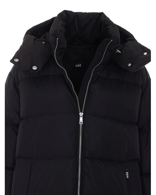 Add Blue Quilted Hooded Ped Coat