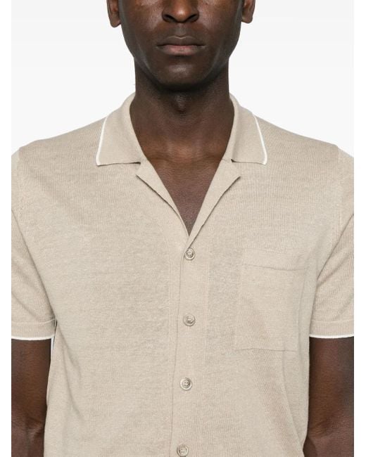 Fedeli White Fine-Knit Shirt for men