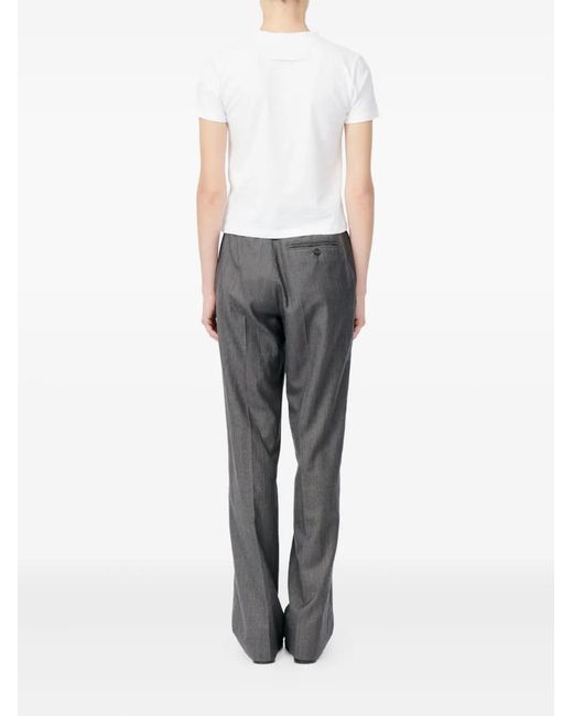 MM6 by Maison Margiela White Crew-Neck Graphic T-Shirt