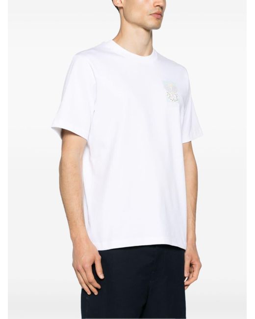 Casablancabrand Katoenen T-shirt Met Print in het White