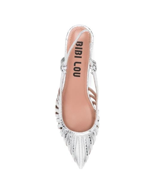 Bibi Lou White Cut-Out Pumps