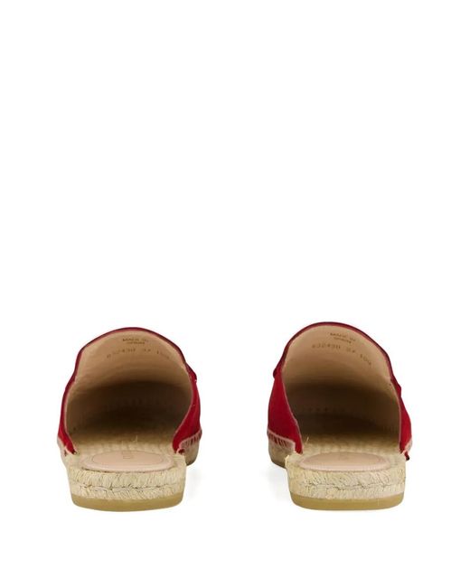 Gucci Red Horsebit Espadrille