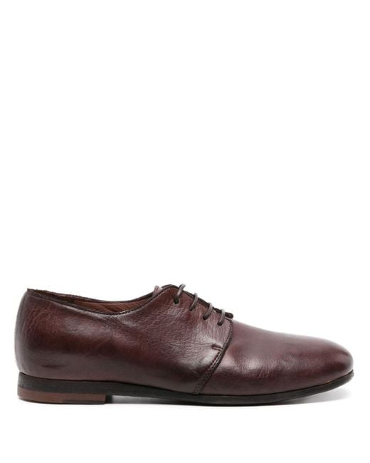 Moma Brown Bufalo Leather Oxford Shoes