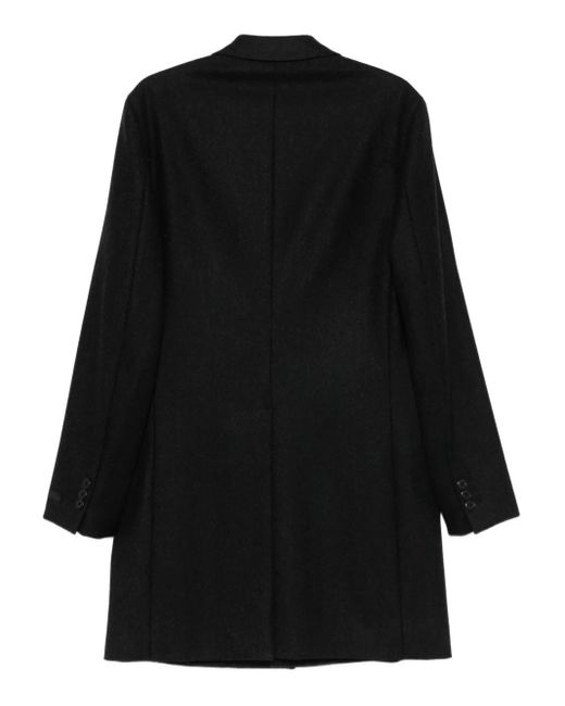 Prada Black Pocket Buttoned Coat for men