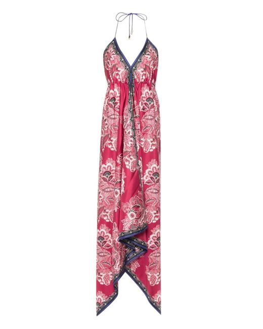 Etro Bandana-print Silk Beach Dress Pink