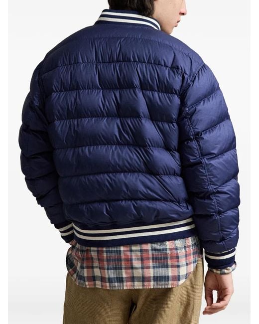 Polo Ralph Lauren Blue Padded Bomber Jacket for men