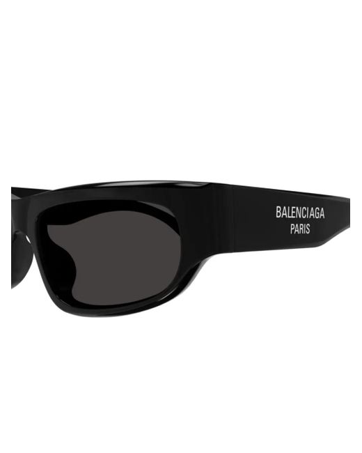 Balenciaga Black Rectangular-Frame Sunglasses
