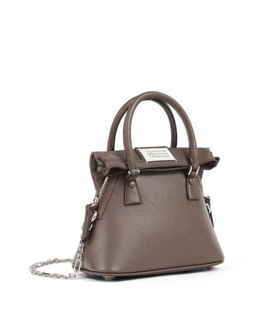 Maison Margiela Brown Mini 5Ac Classique Tote Bag