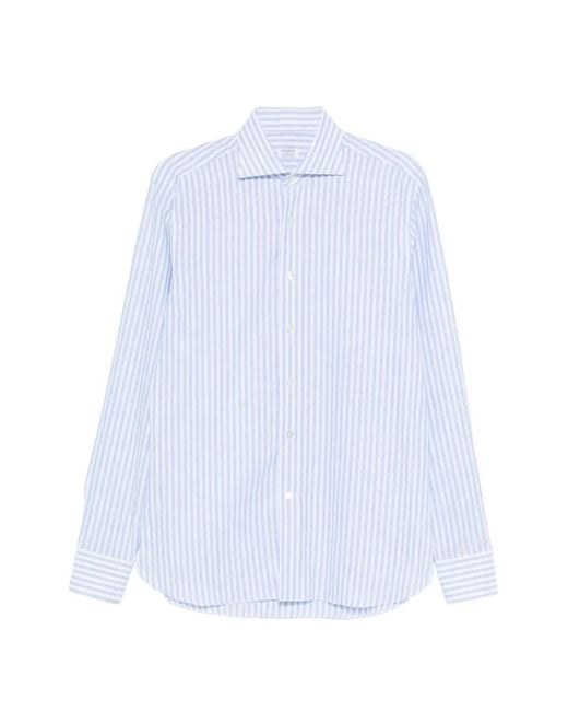 Borriello White Striped Shirt for men