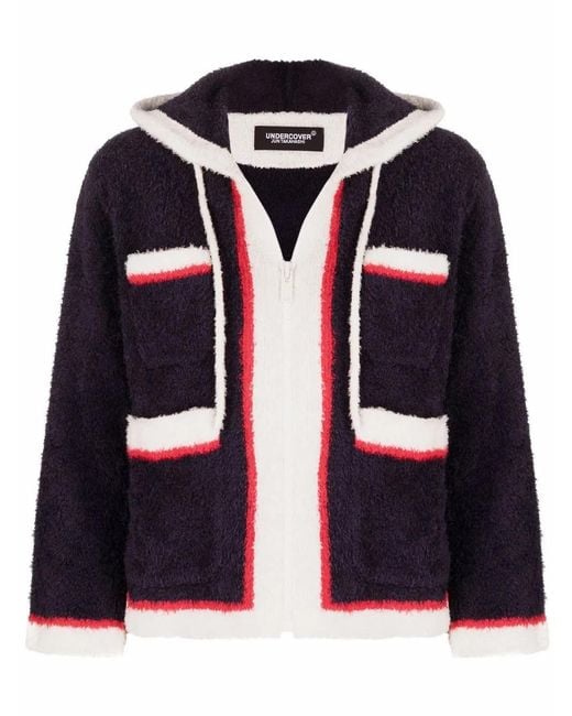 Undercover Black Stripe-Trim Hooded Jacket