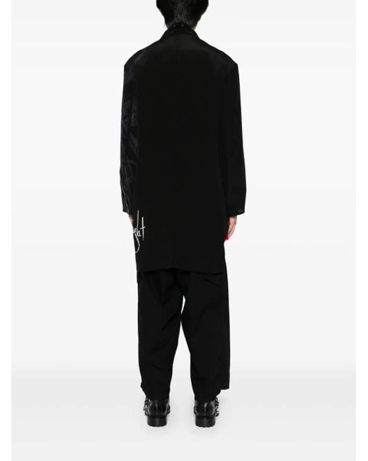 メンズ Yohji Yamamoto パターン ジャケット Black