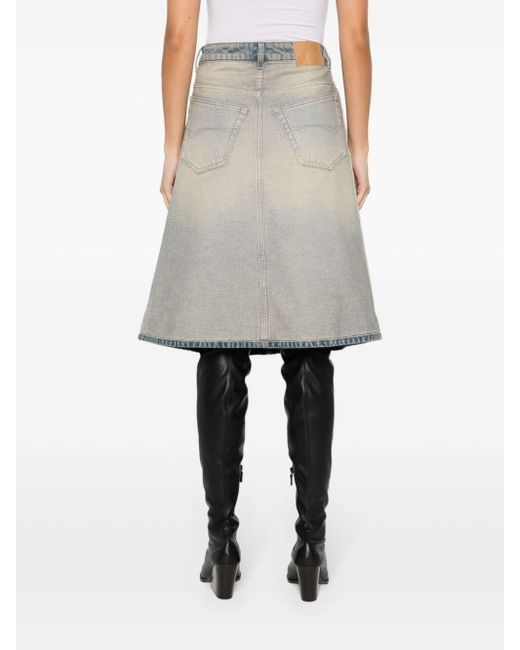 Balenciaga Gray Denim Short Skirt