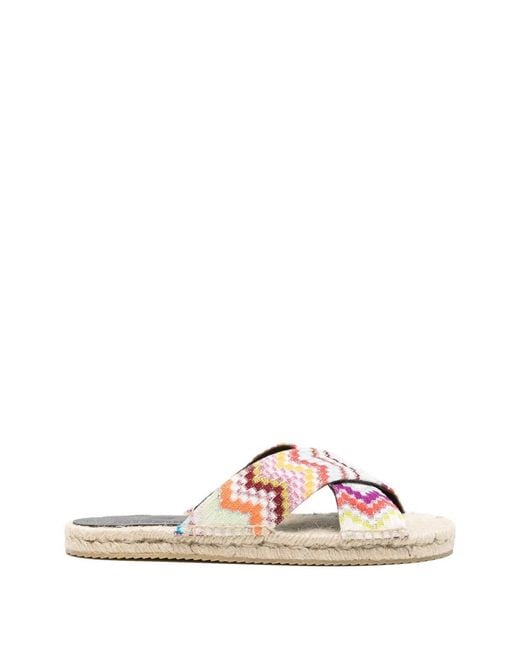 Missoni Pink Criss-Cross Espadrilles