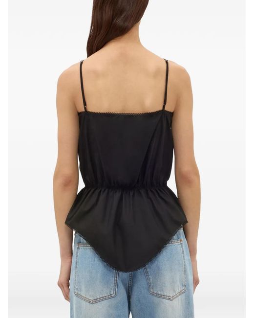 MSGM Top Met V-Hals in het Black