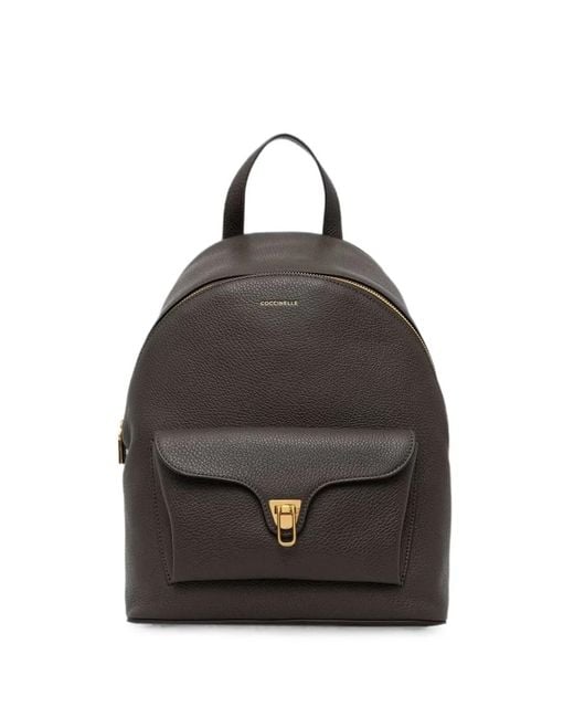 Coccinelle Black Beat Generation Grained Leather Backpack