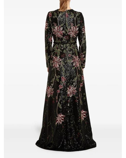 Abito Lungo Con Paillettes di Giambattista Valli in Black