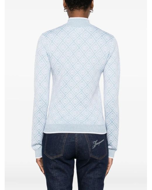 Casablanca モックネック トップ Blue