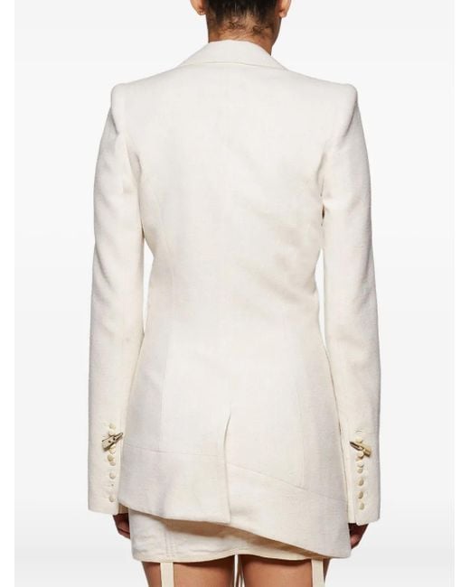 ANGELICA MONTINI STUDIOS Asymmetrische Blazer in het Natural