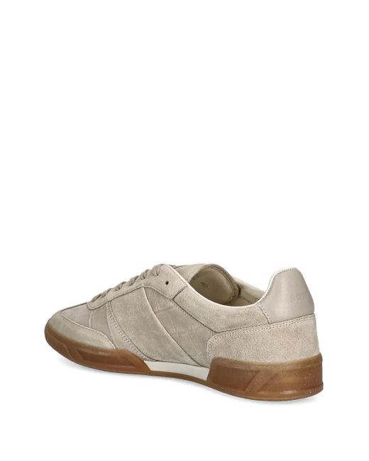Boss Brown Crocodile-Effect Suede Sneakers