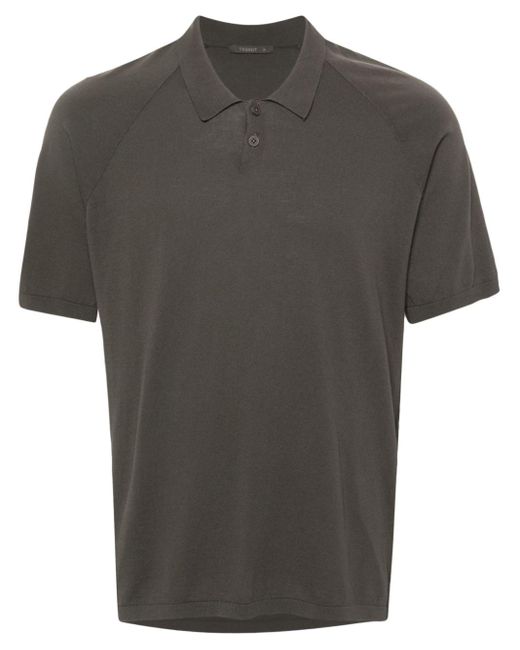 Transit Black Knitted Polo Shirt for men