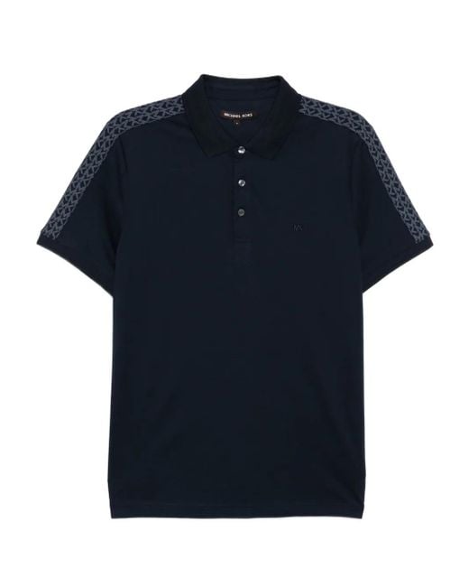 Polo Con Logo Ricamato di Michael Kors in Blue da Uomo