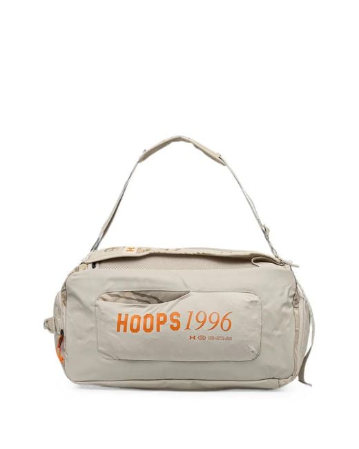Under Armour White Camo-Print Logo-Print Holdall