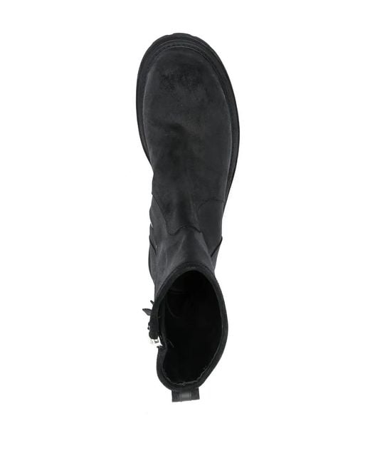 Premiata Black Ankle Side-Zipped Boots for men