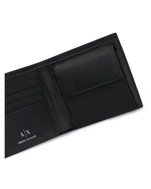 ARMANI EXCHANGE Black Portefeuille À Logo for men