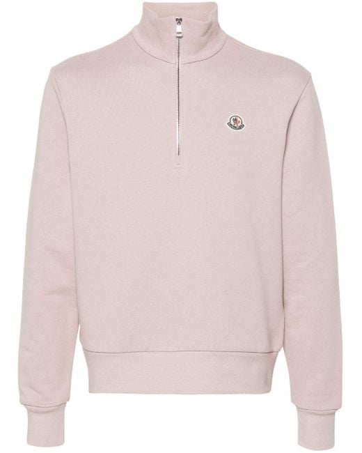 Moncler Sweatshirt mit Logo-Patch in Pink für Herren