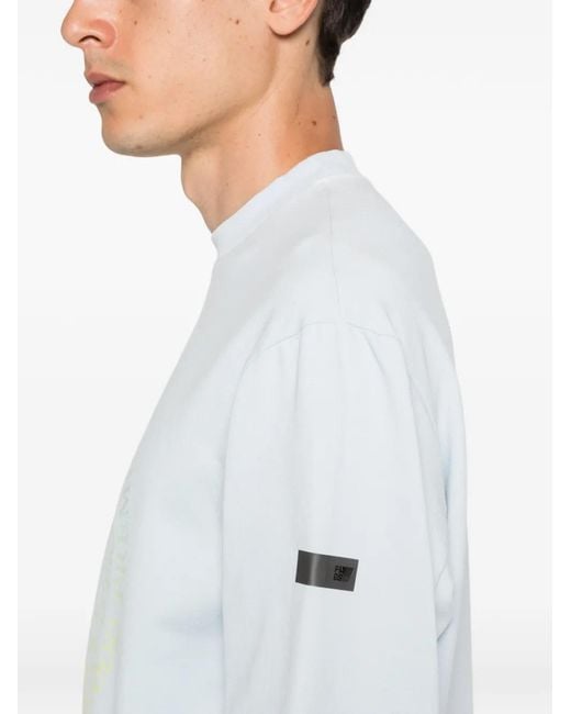 Pmds White Eddy Print Crew-Neck Sweatshirt for men