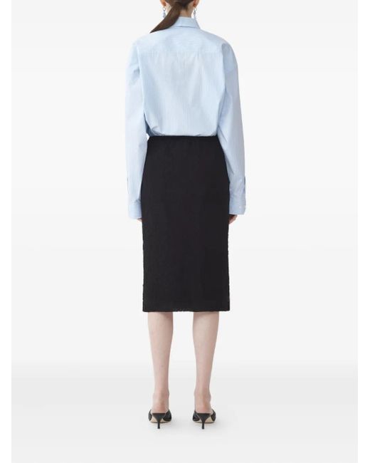 Fabiana Filippi レース ペンシルスカート Black