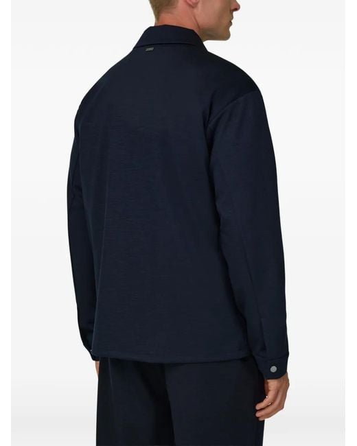 Boggi Wooltech Shirtjack in het Blue voor heren