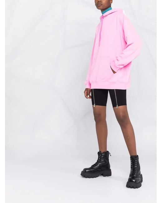 MSGM Oversized Hoodie in het Pink