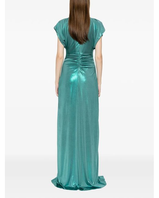 Nissa Green Draped Gown