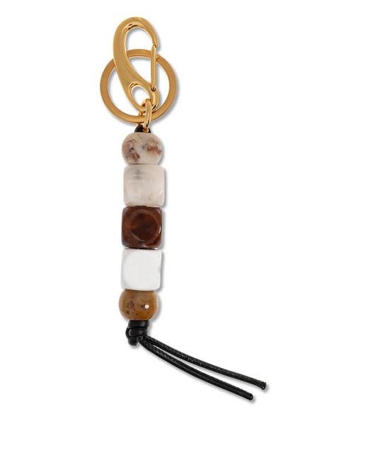 Wandler White Beaded Keyring