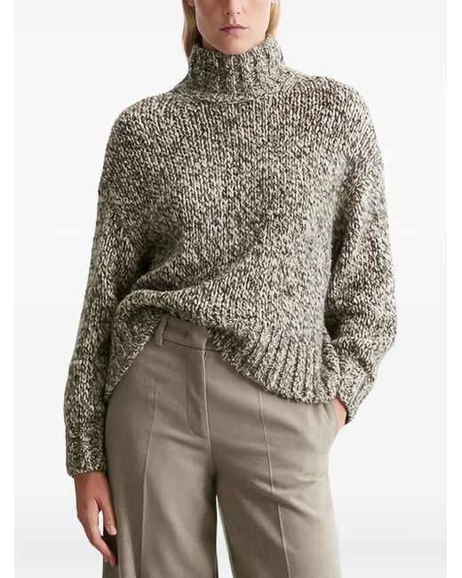 Marc O' Polo Gray Textured Roll-neck Sweater