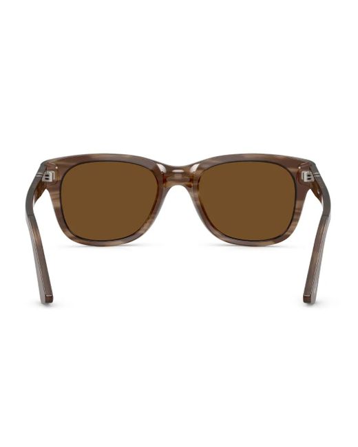 Persol Brown Rectangle-Frame Sunglasses