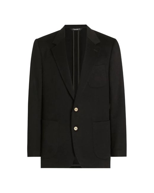 Dolce & Gabbana Black Veste En Cachemire Portofino À Poitrine Unique for men