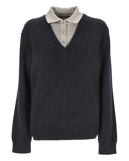 Loewe Black Pullover mit V-Ausschnitt