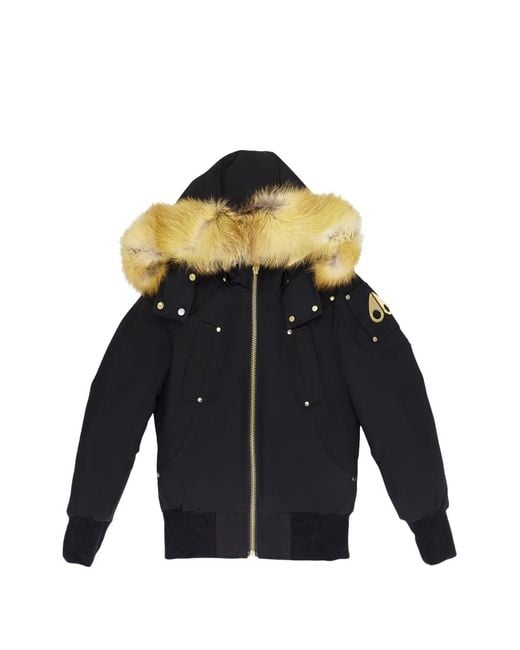 Moose Knuckles Blue Saint Flavie Faux-Fur-Trim Bomber Jacket