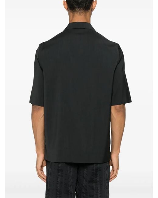 Barena Black Atila Tropical Shirt for men