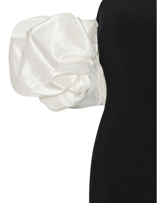 Vestido largo de manga farol ROTATE BIRGER CHRISTENSEN de color Black