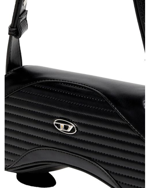 DIESEL Black Quilted Shoulder Bag