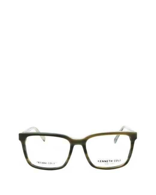 Kenneth Cole Black Rectangle-Frame Glasses for men