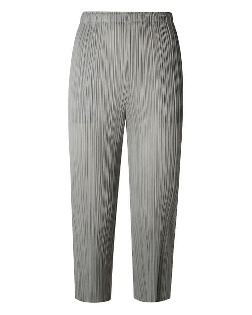 Pantalones plisados Pleats Please Issey Miyake de color Gray